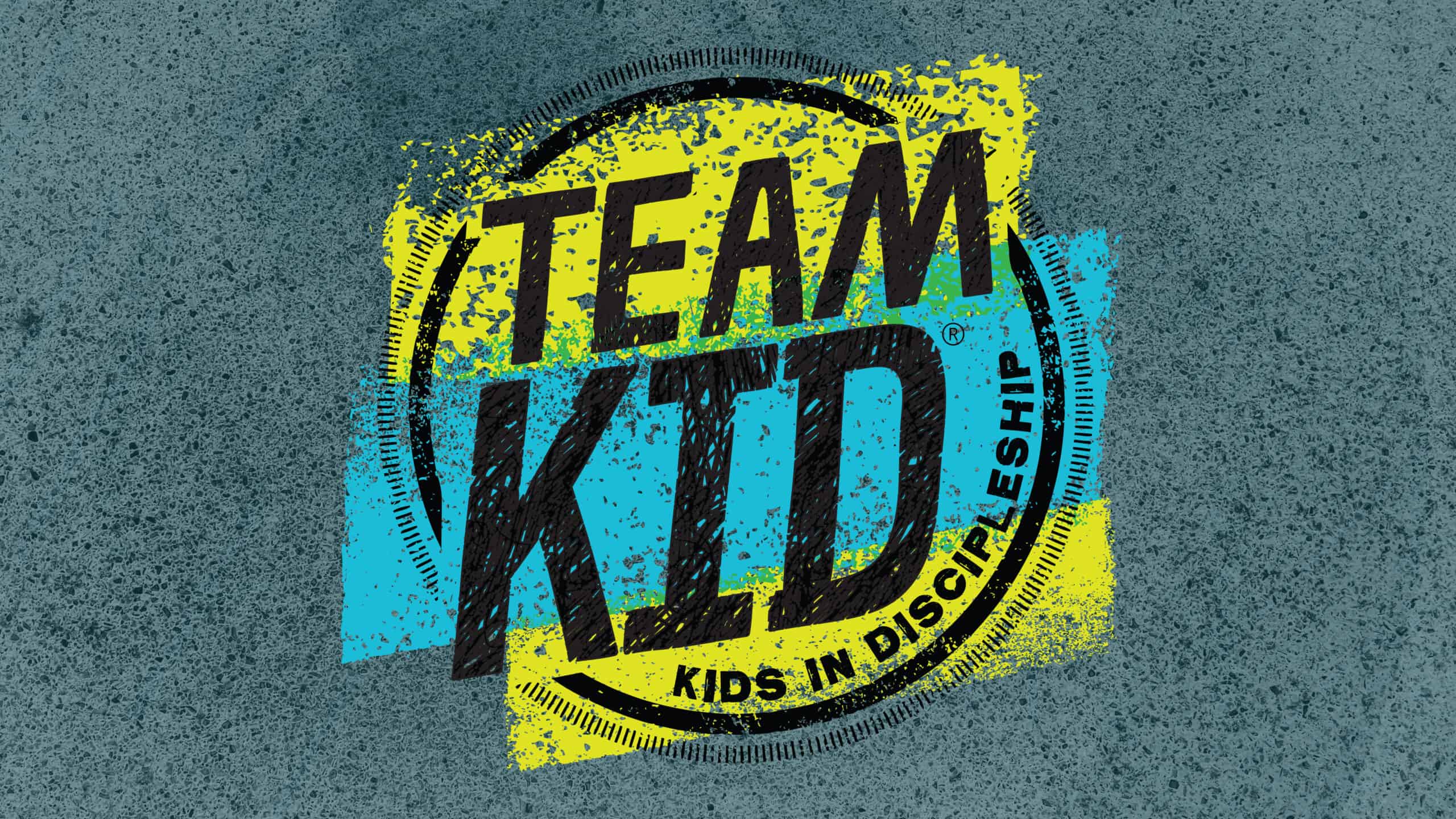 Team Kid Logo - blue and yellow with Kids in Discipleship