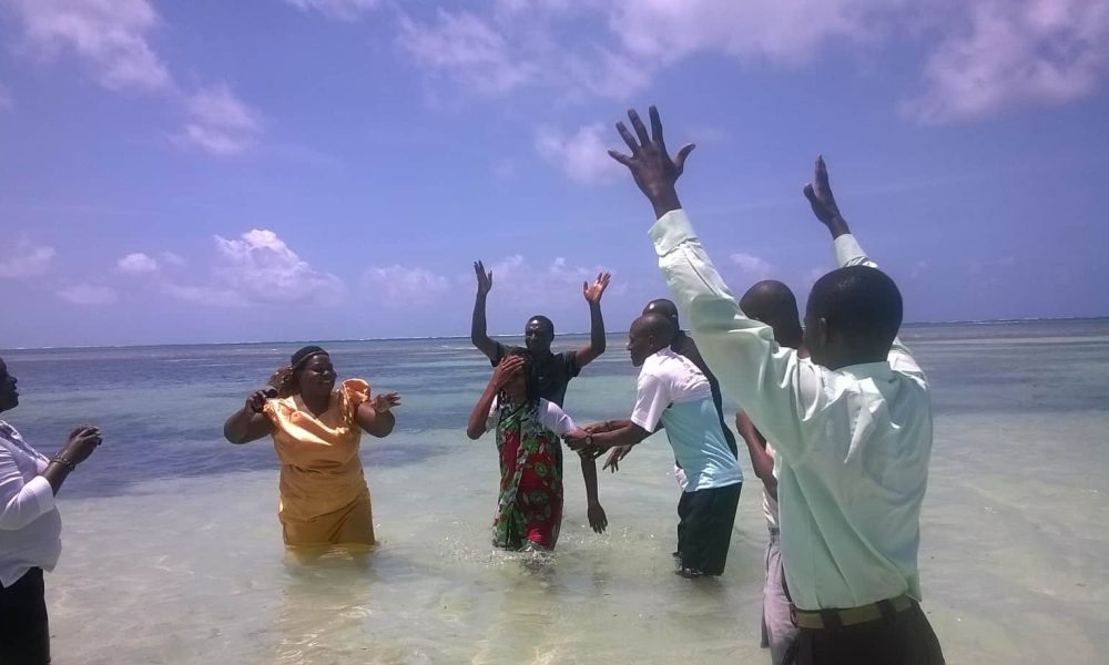 Deaf Yth Camp Baptism in Indian Ocean, 2