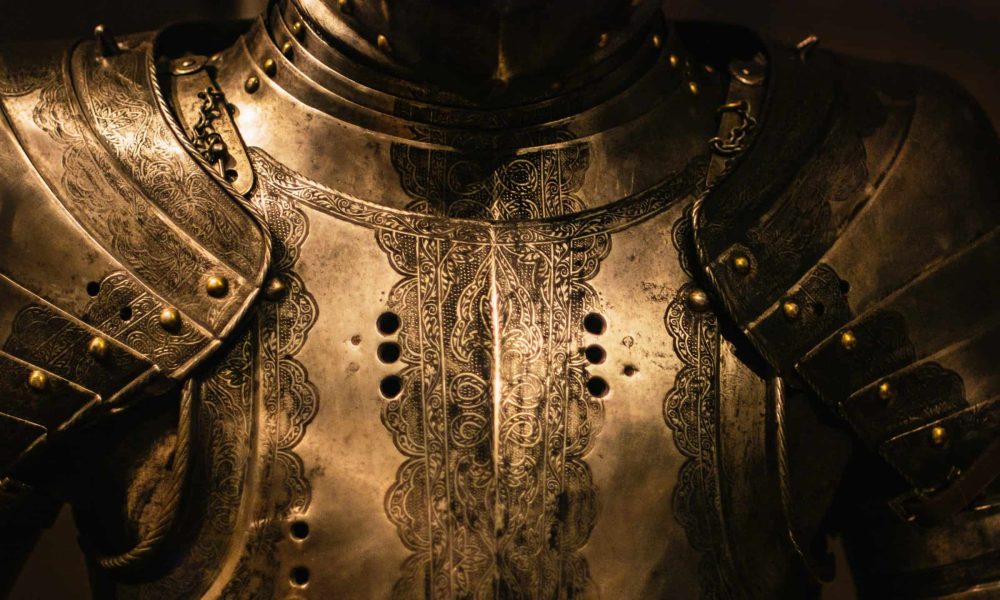 Photo by Nik Shuliahin gray stainless steel armor